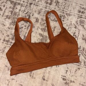 Aerie Brown Ribbed Bikini Top